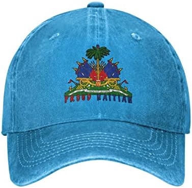 דגל האיטי יוניסקס כובע בייסבול כותנה מתאימה לגברים נשים נשטפות ג'ינס כובע אבא מתכוונן