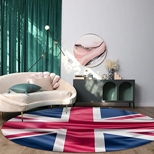 שטיח שטח עגול גדול לחדר שינה בסלון, שטיחים 5ft ללא החלקה לחדר ילדים, דגל לאומי דגל קלאסי דגל קלאסי סמל
