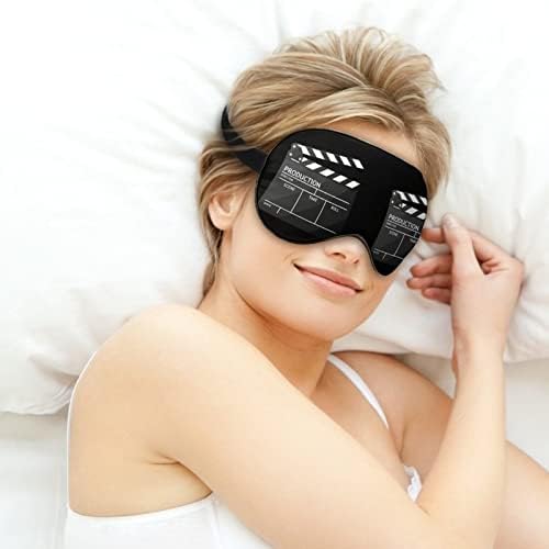 מסכת שינה של לוח הקולנוע מסכת שינה רכה מכסה עיניים ניידת עם רצועה מתכווננת לגברים נשים