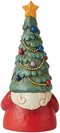Enesco Jim Shore Heartwood Creek עץ חג המולד מואר גנום מואר פסלון, 9.25 אינץ ', רב צבעוני