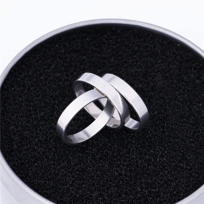 טבעות קולסו 316 ליטר 4 מ מ טבעת רצועה זעירה לגברים ואישה אופנה טבעת זנב כסף-80214