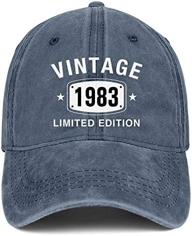 40 יום הולדת מתנות לגברים נשים כובעי בציר 1983 רקום בייסבול כובע