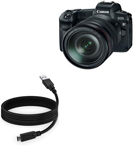כבל גלי תיבה התואם ל- Canon EOS R - DirectSync - USB 3.0 A ל- USB 3.1 סוג C, USB C מטען וכבל סנכרון עבור Canon