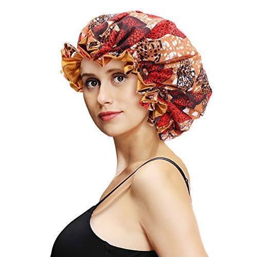 Vinicunca סאטן מצנפת כובעי שינה לנשים תסרוקות מגן על שכבה כפולה מכסה הפיכה לכובעי שיער מתולתלים