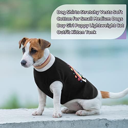 חולצת טריקו של כלב קשת פרפרוס עם דפוס אהבה נוח אפוד כלב כותנה מהירה חולצת כלבים יבשה אופנה חולצת טי חיית מחמד