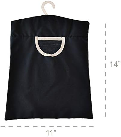 בית - שקית אחסון אטב בד-מחזיק 100 סיכות בגדים בגודל בינוני-וו לתלייה והחלקה ללא מאמץ על חבל הכביסה