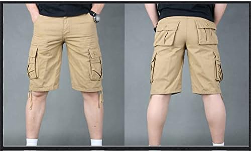 גברים של קל משקל רב כיס מכנסיים קצרים כושר רופף כותנה מזדמן מטען מכנסיים חיצוני טקטי קיץ קצר מכנסיים