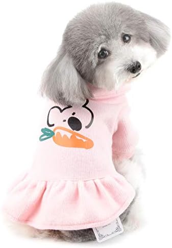 שמלת כלבים קטנה של זוניאה חורף בגדי גור חמים מעיל סוודר כותנה רכה מעיל מחמד ילדה חצאית חצאית דוגי