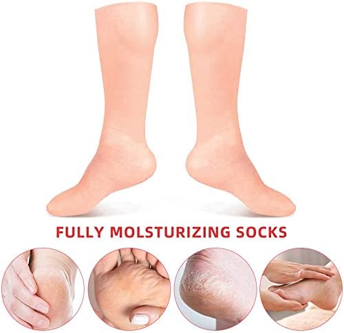 1 זוג רגליים טיפול גרבי סיליקון ג ' ל לחות פיצוח פדיקור גרבי כפפות רגליים טיפוח; יד טיפול פילינג עור מת1