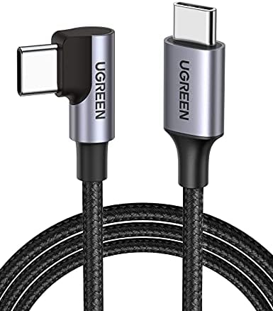 חבילה UGREEN USB C מטען מכוניות 52.5W ו- 60W USB C ל- USB C כבל זווית ימנית 90 מעלות סוג C