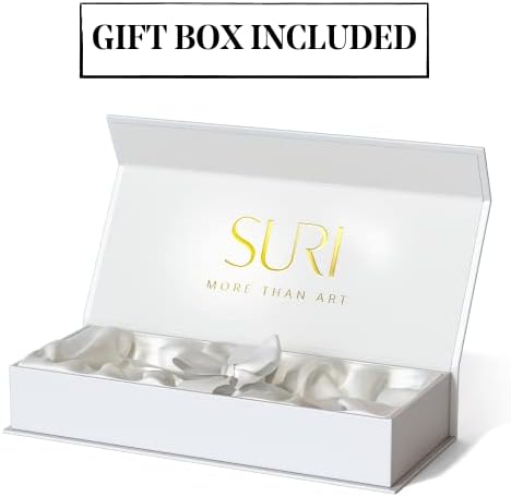 מארז מזוזה מודרני של Suri Silver עם קופסת מתנה, למקורה ובחוץ, 5 אינץ 'מקל עצמי כחול מזוזה לדלת,