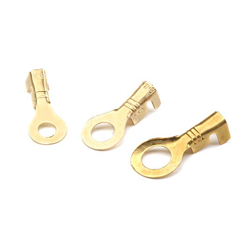 YT 150 יחידות טבעת סוג זהב פליז זהב פליז מוזהב מסופי Crimp מחברים מחברים כבלים מסופי חוט כבלים