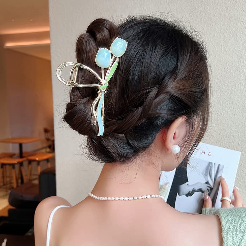 צבעוני וינטג 'נשים טופר שיער קטעי שיער לסרטן נערות בגודל גדול בארטים קוריאניים באביזרי שיער. 44