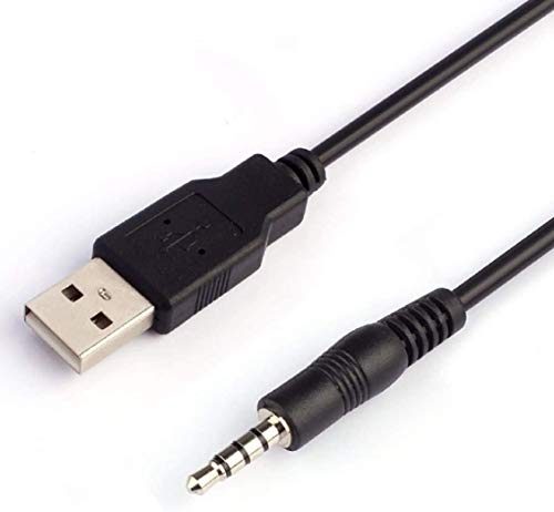 כבל מטען USB 3.5 ממ, 3.5 ממ AUX AUX AUX שקע ל- USB כבל מתאם כבל טעינה של USB, תואם ל- MP3, אוזניות, רמקולים,