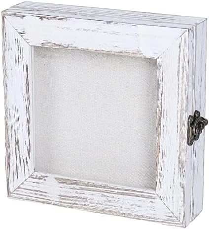 מסגרת תיבת צל 6x6, תיבת צל קטנה 4x4 אזור תצוגה עם זכוכית, קופסאות צל מרובעות מקרים לתצוגה עבור מטבעות
