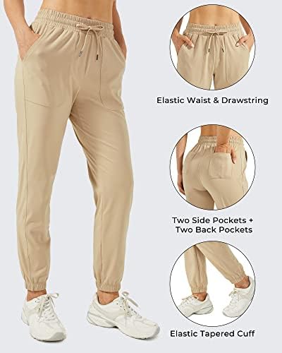 מכנסי גולף של נשים G4Free מכנסי גולף מחודדים עם 4 כיסים מכנסי אימון למתיחות לנסיעות טרקלין מזדמנים