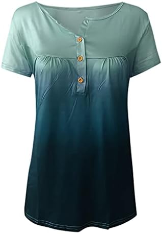 צמרות נשים לבושות קיץ מזדמן עם שרוול קצר טוניקה חולצות שיפוע רופפות חולצות טריקו זורמות חולצות נוחות