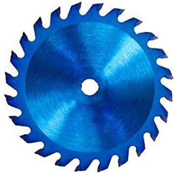 Fansipro 24/30/36 שיניים מסור מעגלי חותך ננו ציפוי כחול ציפוי עץ דיסק עץ 10/15 ממ, 85 x 10 ממ, כחול - 24T