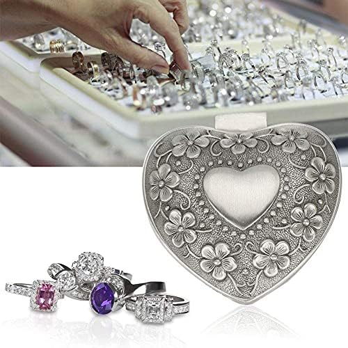 ZCXIYU וינטג 'סגסוגת לב תיבות תכשיטים לתכשיטים לאחסון מחזיק שרשרת אחסון קופסאות קישוט תכשיטים מחזיק