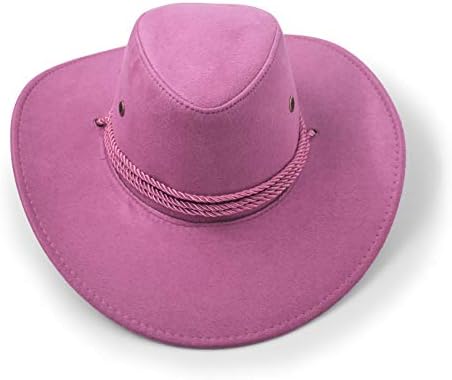 כובע קאובוי, כובע שמש פו פו זמש זמש עור כובע מערבי כובע חיצוני שמשתן