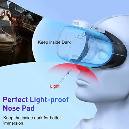 מאוורר קירור של אוגוט ותושבת ממשק פנים VR עבור Oculus/Meta Quest 2 מאוורר קירור מאוורר קירור מאוורר PU Face כיסוי