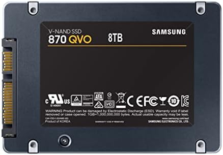 סמסונג 870 QVO 8 TB SATA 2.5 אינץ 'כונן מצב מוצק פנימי, שחור