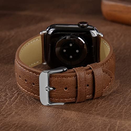 יואטול תואם לפס שעון אפל רצועות רצועת עור רצועות גברים תואמות Apple Watch Ultra SE2 SE סדרה 8 7 6 5 4 3