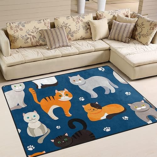 מצוירים חתולים מצחיקים שטיחים באזור רך גדול