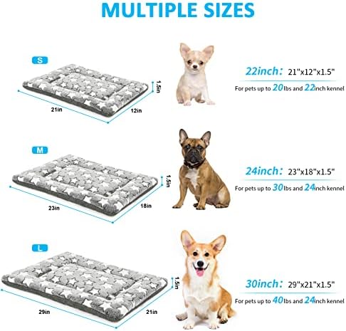 מחצלת מיטת כלבים של Kigmmro, כרית מיטת חיות מחמד רחיצה למכונה למלונה בגודל 30 אינץ