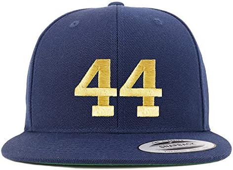 טרנדי הלבשה חנות מספר 44 זהב חוט שטוח ביל סנאפבק בייסבול כובע