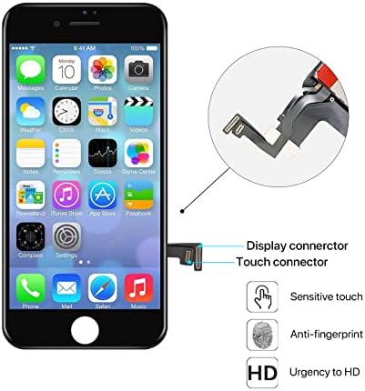 החלפת מסך אייפון 7, תצוגת מסך ומסך מגע דיגיטלי החלפת מסגרת הרכבה עם ערכת כלי תיקון