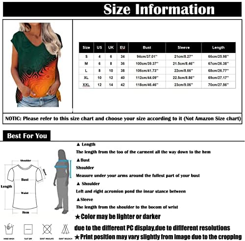 טוניקה גרפית של Xiaxogool טוניקה טוניקה ללבוש עם חותלות חולצות טי צווארון V צווארון V חולצות שרוול קצר