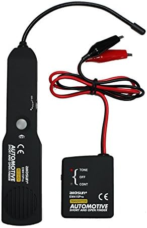 Allosun Automotive Cable Tracker Tracer Finder Finder מבחן קצר ופתוח DC 6 ~ 42 וולט, שחור