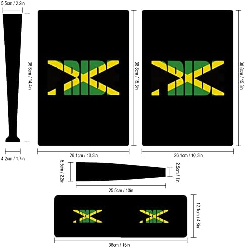 דגל ג'מייקה דגל כפרי גאווה 3 יחידות מדבקות כיסוי מדבקות גוף שלם למהדורה דיגיטלית PS5 עבור קונסולת PS5 ובקר