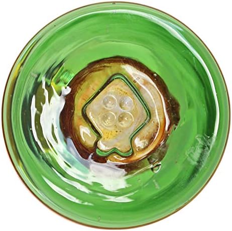 סדנת זכוכית Ryukyu, בריזה ים, כוס חרוט של אומיקזה, ירוק, קוטר 3.5 אינץ '