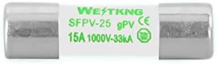 CEKGDB 50 PCS PV נתיך סולארי 1000V DC 10 * 38 ממ 1A 3A 5A 10A 15A 20A 25A 30A להגנה על מערכת כוח פוטו וולטאית