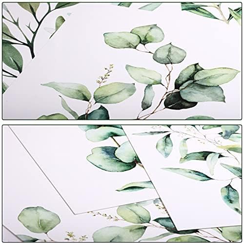 זונון 9 חתיכות בוטני צמח קיר אמנות הדפסי אקליפטוס קיר תפאורה בוהו מרווה ירוק עלים חדר תפאורה כרזות