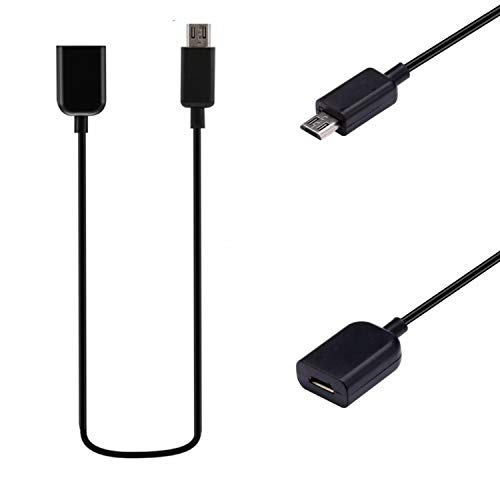 Odetojoy 3ft מיקרו USB זכר לנקבה הרחבת נקבה מאריך חוט כבל טעינה