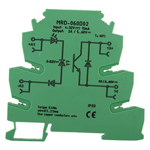 ממסר דק במיוחד MRD-060D2 6.2 ממ ממסר מצב מוצק לשסתום סולנואיד, מערכת רכבת DIN, מעגל הגנה, חיבור מהיר