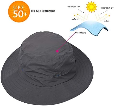 כובע פלאמי יתוש כובע ספארי כובע UPF 50+ כובעי הגנה מפני השמש כובעי בוני לגברים עם דש צוואר דיג כובע הליכה לגברים/נשים
