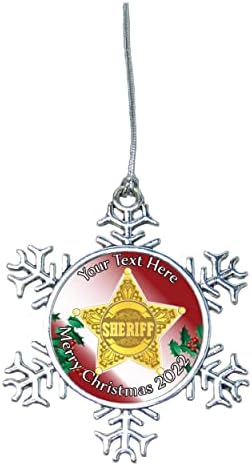סגן תג השריף קישוט חג מולד שמח בחר נורת פתית שלג של השלג בחר את הטקסט שלך