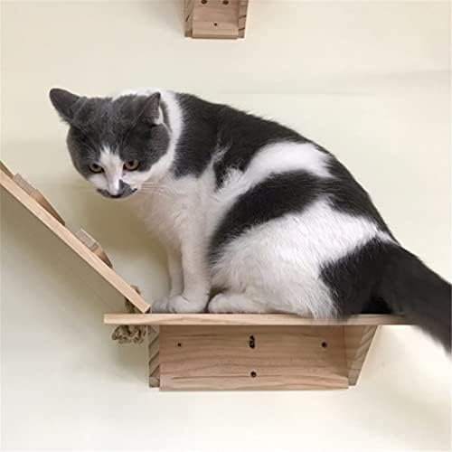 קיר רכוב חתולי טיפוס מסגרת חתולי עץ מוצק עץ חתולים קפיצות פלטפורמת קיר עשה זאת בעצמך לחיות מחמד
