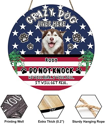מאליהונג אישית אמריקאי דגל דני ענק כלב חיות מחמד סימן מול דלת חווה מרפסת דקור תליית סימן מטורף כלב