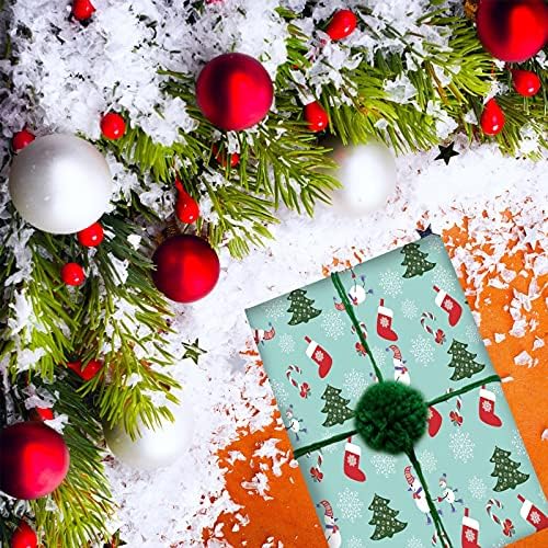 קישוטי חג המולד מקורה קישוטי חג המולד נייר עטיפת חג המולד אלמנטים אוסף נייר עטיפה חד צדדי 70 סמיקס50 סמ קישוט