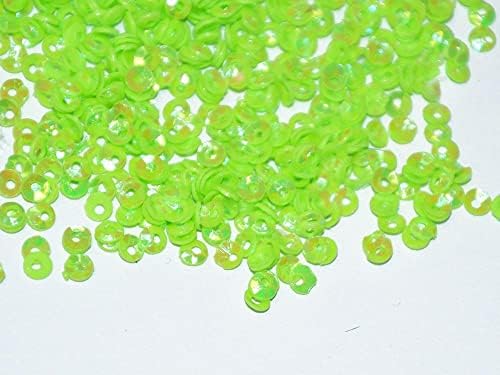 עגלת העיצוב 4 ממ קערה ירוקה ליים חבילת נצנצים פלסטיק של 1000 גרם