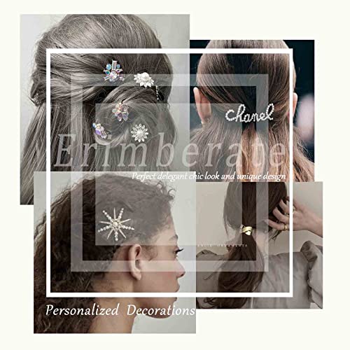 Elimberate Bohemian Crystal Crystal Clip Clip CZ CZ חתונה סלולה שיער חרטת קליפים קריסטל שיער חרט