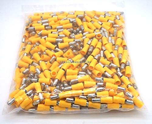 500 יחידות FRD5.5-195 ויניל צהוב מסופי כדורים נשיים ומחברים עבור 4.0-6.0mm2 12-10 חוט