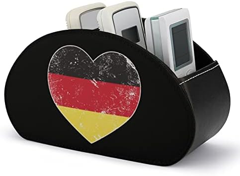 גרמניה לב רטרו דגל רטרו מחזיק בשלט רחוק פו עור מרחוק מגש אדי ליד מיטה שולחן שולחן שולחן מארגן מארגן תיבת מארז