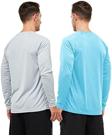 חולצות שרוול ארוכות לגברים UPF 50+ UV הגנה על שמש מהירה חולצה חיצונית יבשה לדיג טיולים רגליים