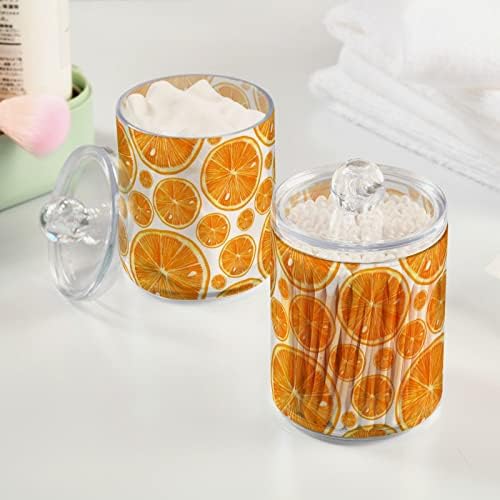 תפוזים פירות מחזיק כותנה מחזיק אמבטיה מיכלים צנצנות עם מכסים מכוונים כרית כותנה כרית כרית עגול צנצנת